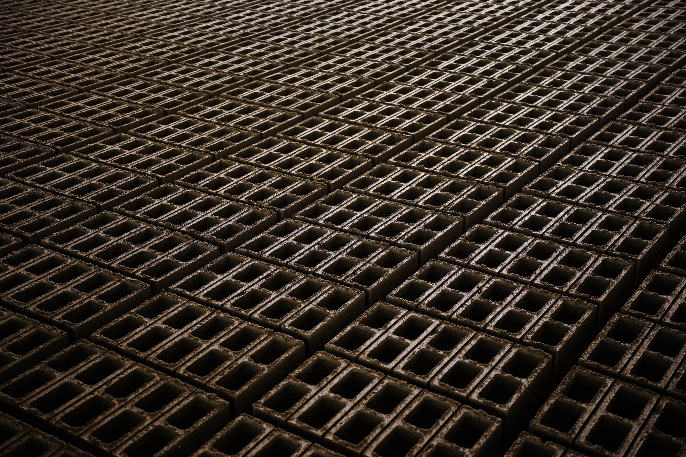 Blocos de concreto organizados na produção da Paraíba Blocos